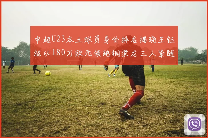 中超U23本土球员身价排名揭晓王钰栋以180万欧元领跑铜梁龙三人紧随其后